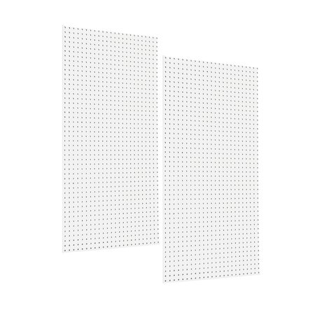 Triton Products (2) 24 In. W x 48 In. H x 1/4 In. D White Polypropylene Pegboards with 1/4 In. Hole Size DB-2